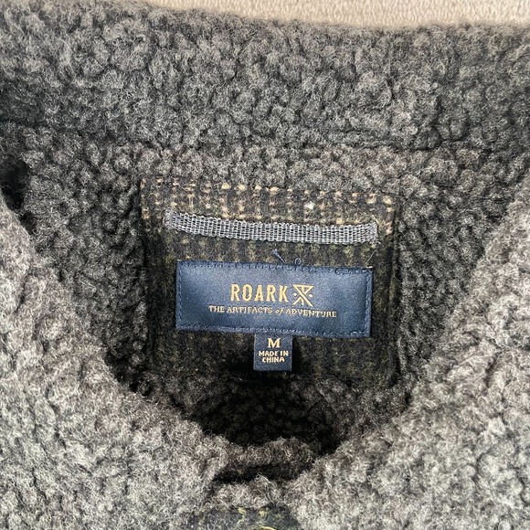 Roark Hebrides Jacket Men Medium Multi Military Striped Wool Blend Snap NWT $165 - Picture 2 of 12